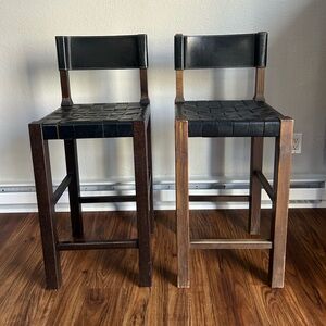 Henry Beguelin Woven Counter Stools